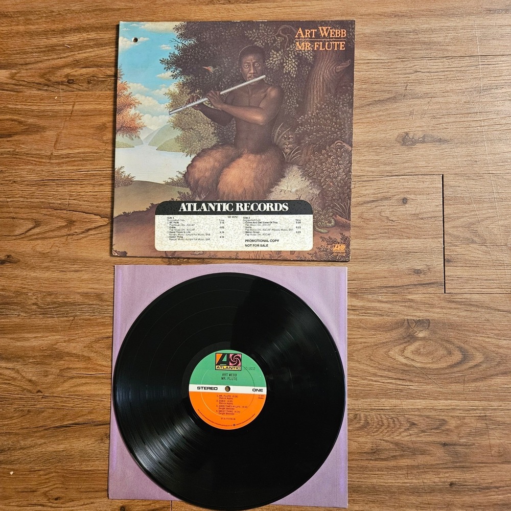 Art Webb – Mr. Flute Atlantic Records 1977 SD 18212 PROMO Vinyl‎ LP VG+ EX/EX